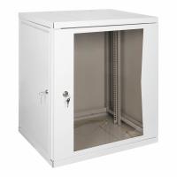 Настенный разборный шкаф 19", 600х450, со стеклянной дверцей