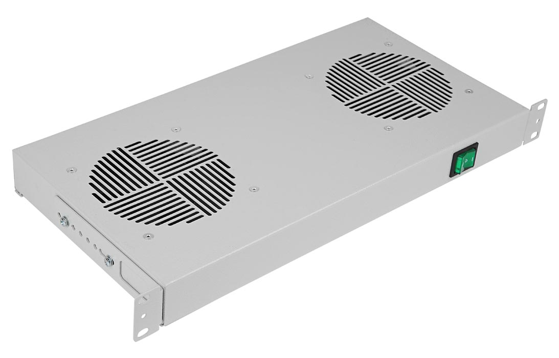 Вентиляторный модуль , 2 вентилятора с термодатчиком без шнура питания 35С ВМ-2-19" 48В ССД