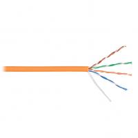 Кабель F/UTP 4 пары, Кат.5e, медь, 24AWG, внутренний, LSZH нг(А)-HFLTx, оранжевый, 305м NIKOLAN NKL 9100C-OR