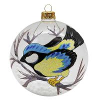 Шар "Синичка", 100 мм., в подарочной упаковке