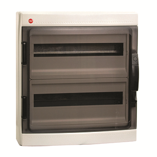 Бокс ОП IP65 36м сер/дым. двер. клемм. DKC 85736