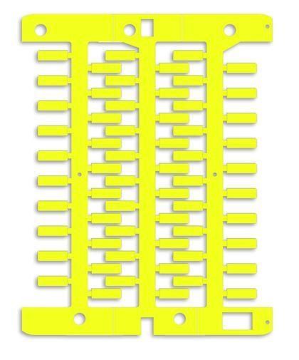 Маркировка для провода жесткая для трубочек 4х12мм желт. (уп.1500шт) DKC NUT12Y