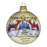 Шар "Оленята", 80 мм., в подарочной упаковке