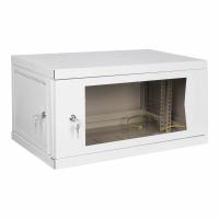 Настенный разборный шкаф 19", 600х350, со стеклянной дверцей