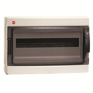 Бокс ОП IP65 18м сер/дым. двер. клемм. с замком DKC 85918