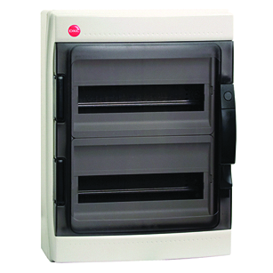 Бокс ОП IP65 24м сер/дым. двер. клемм. DKC 85924