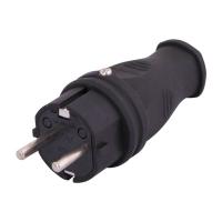 Вилка однофазная 2Р+РЕ, 1х16А, 220В