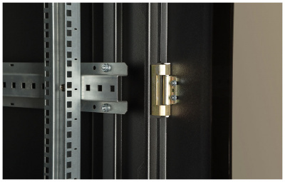 Шкаф телекоммуникационный напольный 19", 24U(600x800), ШТ-НП-М-24U-600-800-С-Ч, передняя дверь стекло, черный ССД