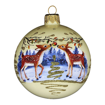 Шар "Оленята", 80 мм., в подарочной упаковке