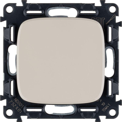 Выключатель 1-кл. СП Valena Allure 10А IP20 250В 10AX с лиц. панелью безвинт. зажимы механизм сл. кость Leg 752801