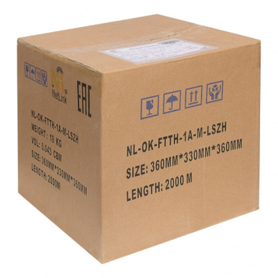 Кабель оптический NetLink NL-OK-FTTH-2A-M, 2 волокна