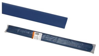 Термоусаживаемая трубка ТУТнг 12/6 синяя по 1м (50 м/упак) TDM