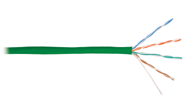 Кабель U/UTP 4 пары,Кат.5e, медь, 24AWG, внутренний, желтый, 305м NIKOLAN NKL NKL 4100A-YL
