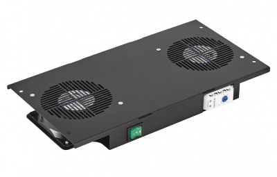 Вентиляторный модуль потолочный , 2 вентилятора с термореле ВМ-2-Т-Ч черный ССД