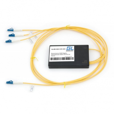 Мультиплекcор OADM GIGALINK GL-MX-CAD-1510-1570, однокан. CWDM, 1м 2.0 мм, пластик