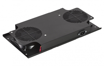 Вентиляторный модуль потолочный , 2 вентилятора с термореле ВМ-2-Т-Ч черный ССД