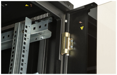 Шкаф телекоммуникационный напольный 19", 24U(600x800), ШТ-НП-М-24U-600-800-С-Ч, передняя дверь стекло, черный ССД