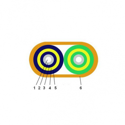 FK-DX-FLAT, LSZH G.657A1, 2 волокна