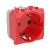 Розетка 1-м СП 2мод. Brava 16А IP20 с заземл. защ. шторки красн. DKC 76482R Розетка 1-м СП 2мод. Brava 16А IP20 с заземл. защ. шторки красн. DKC 76482R