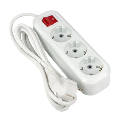 Удлинитель "Эксперт" 3 гнезда 2 метра 16А/3,5кВт с выключателем и заземлением ПВС 3х1 EKF PROxima