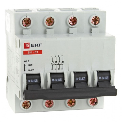 Выключатель нагрузки ВН-63, 4P 40А EKF