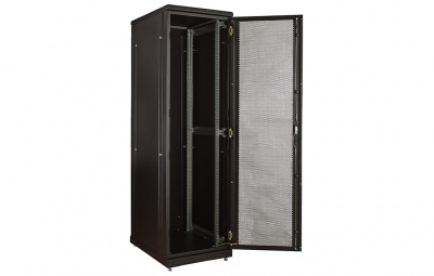 Шкаф телекоммуникационный напольный 19", 33U(600x1000), ШТ-НП-М-33U-600-1000-П-Ч, передняя дверь перфорация, черный ССД