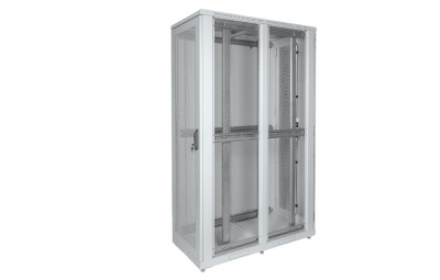 Шкаф телекоммуникационный напольный серверный 19",47U(800x1200) , ШТ-НП-С-47U-800-1200-ПП передняя,задняя двери перфорированные ССД