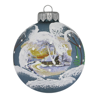 Шар "Зимняя дорога", 65 мм., в подарочной упаковке