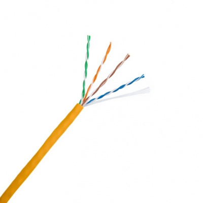 Кабель NETLAN U/UTP 4 пары, Кат.5e, медь, внутренний, LSZH нг(B)-HF, оранжевый 305м EC-UU004-5E-LSZH-OR