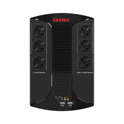 Источник бесперебойного питания ИБП Info PDU 600В.А Schuko (6) USB для зарядки (2) USB + RJ11 DKC INFOPDU600