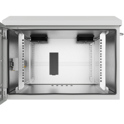 Шкаф климатический настенный ip54 19" 18U 600x600x932 (ШxГxВ) серый (RAL 7035), SRT01-6060.18-GY