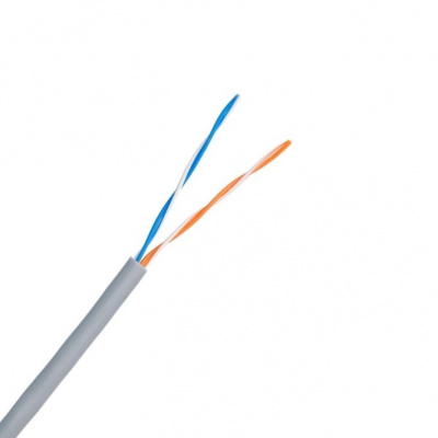 Кабель NETLAN  U/UTP 2 пары, Кат.5, медь, внутренний, серый 500м EC-UU002-5-PVC-GY-5
