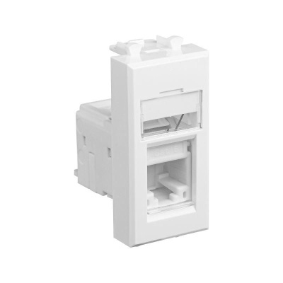 Розетка компьютерная 1мод. Avanti "Белое облако" RJ45 кат.6 модульная DKC 4400291