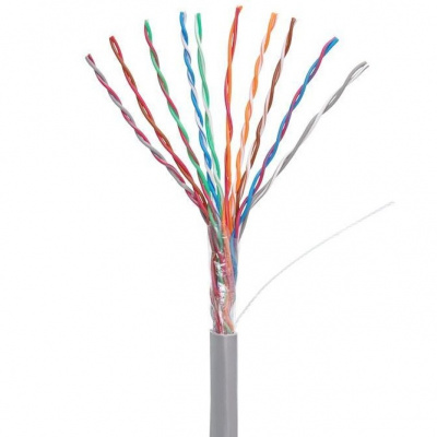 Кабель NETLAN U/UTP 10 пар, Кат.5, медь, внутренний, серый 305м EC-UU010-5-PVC-GY-3