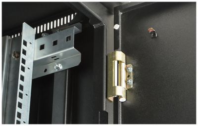 Шкаф телекоммуникационный напольный 19",18U(800x800), ШТ-НП-М-18U-800-800-С-Ч, передняя дверь стекло, черный ССД