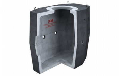 Колодец ККСр-3-80 ГЕК-ССД (В20) в битумно-латексной гидроизоляции