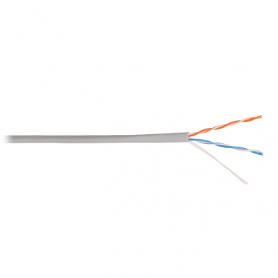 Кабель U/UTP 2 пары, медь, 24AWG, 305м NIKOLAN NKL 2115A-GY