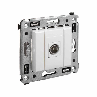 Розетка телевизионная одиночная TV СП Avanti "Белое облако" DKC 4400503