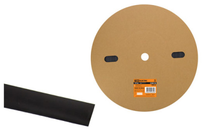 Термоусаживаемая трубка ТУТнг 20/10 черная (100 м/ролл) TDM