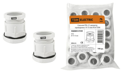 Сальник PGL 21 диаметр проводника 14-15 мм IP54 TDM