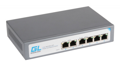 Коммутатор PoE GIGALINK GL-SW-G001-04P, 4 порта