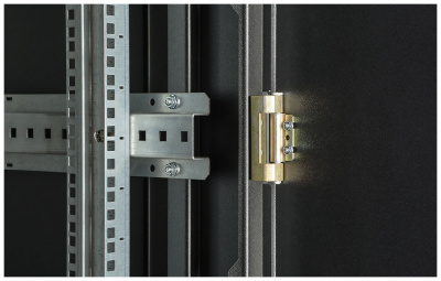 Шкаф телекоммуникационный напольный 19",18U(800x800), ШТ-НП-М-18U-800-800-С-Ч, передняя дверь стекло, черный ССД