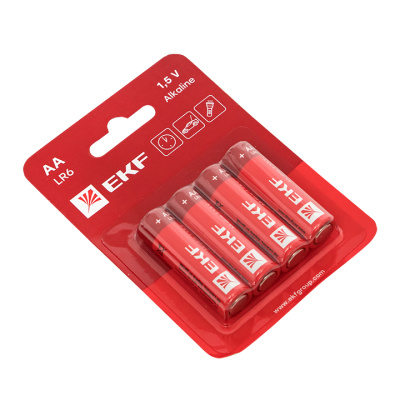 Алкалиновая батарейка типа АА(LR6) блистер 4шт, EKF