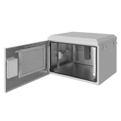 Шкаф климатический настенный ip54 19" 18U 600x600x932 (ШxГxВ) серый (RAL 7035), SRT01-6060.18-GY