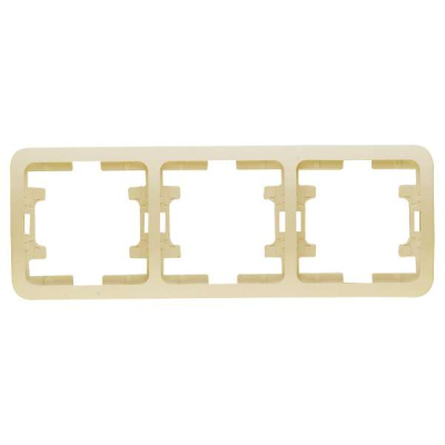 Рамка 3-м Mimoza горизонт. крем Makel 32013