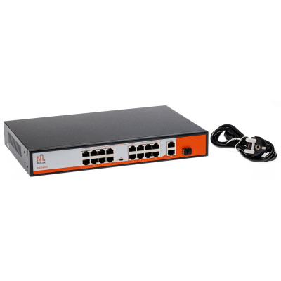 Коммутатор NL-SW-AFF-16/01, неуправляемый, PoE, 300Вт.