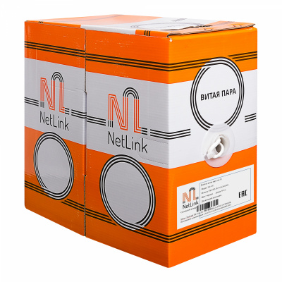 Кабель FTP 4PR 24AWG CAT5 305м. черный внешний