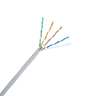 Кабель NETLAN U/UTP 4 пары, Кат.5e, медь, внутренний, серый, 100м EC-UU004-5E-PVC-GY-1