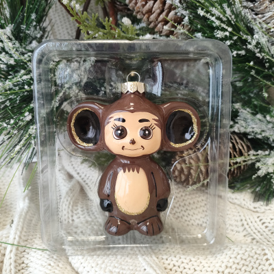 Ёлочное украшение "Чебурашка", в подарочной упаковке, h-9 см