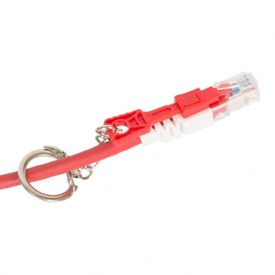 Шнур коммутационный NMC-PC4UD55B-xxx-CS-RD, кат.5е, красный, с замком